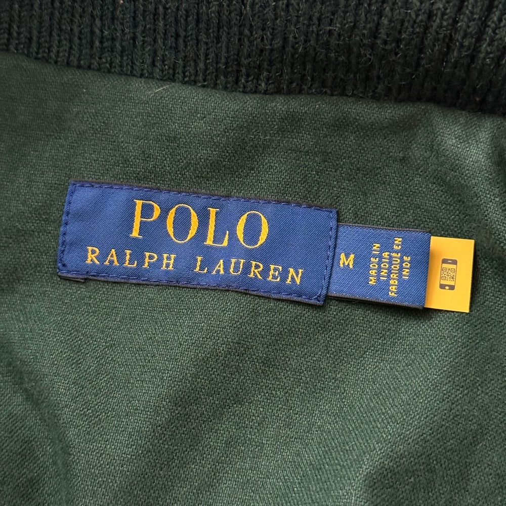 Polo Ralph Lauren “RL Tigers” Varsity Jacket – Green / Tan Leather – Size M - Picture 7 of 9